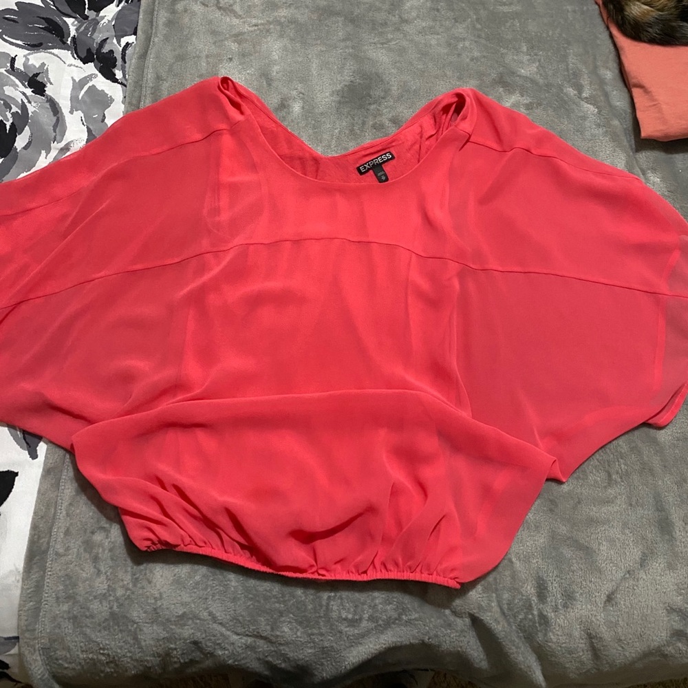 Express XS pink flowy blouse